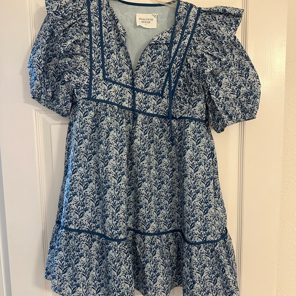 Hill House Blue Floral Mini Dress